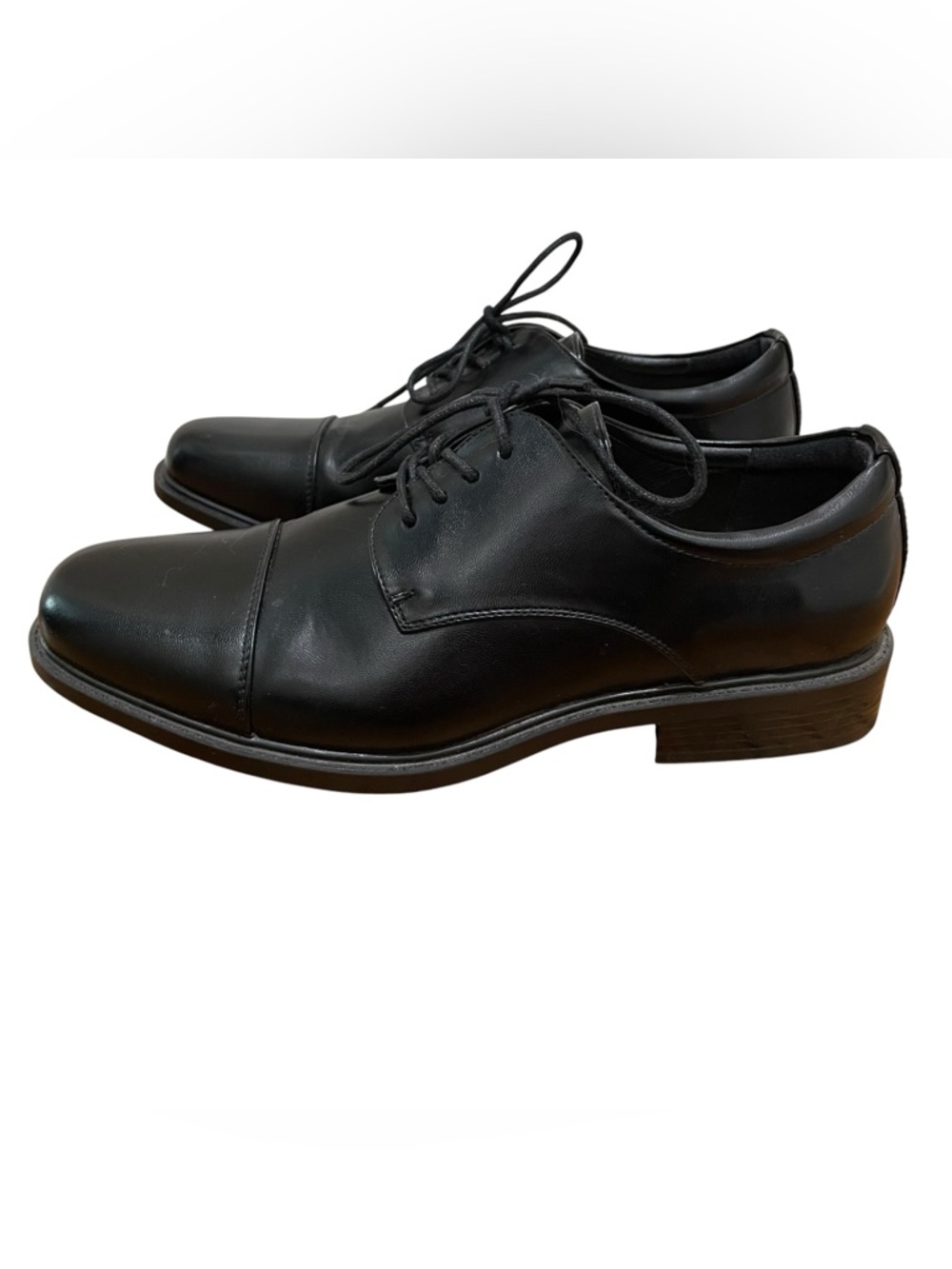 Croft & Barrow Black Cap Toe Oxford Lace Up Dress Shoes Ortholite Men’s Size 9.5